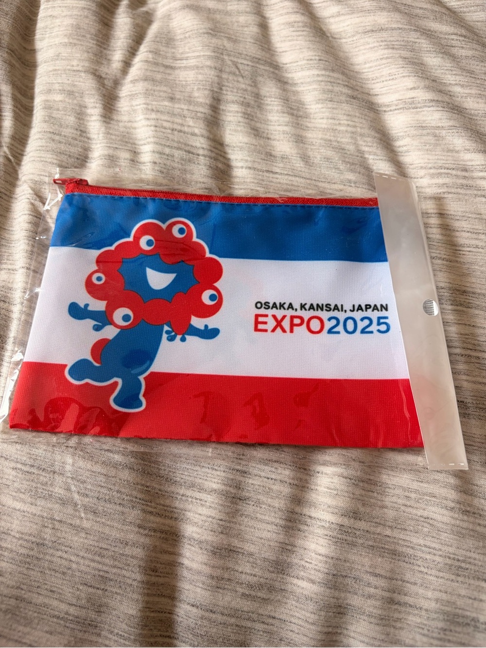 Expo 2025 Osaka Kan sai Japan Red White Blue Pouch